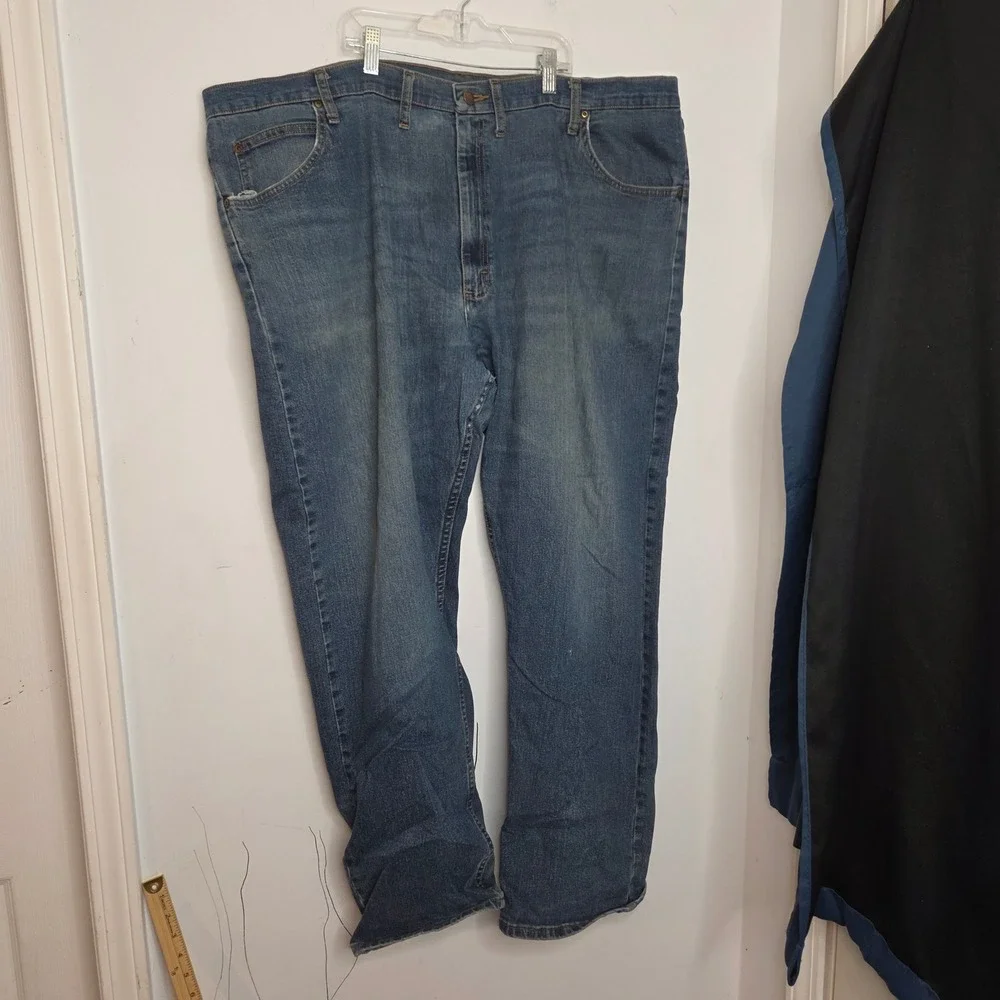 Wrangler‎ Five Star Premium Denim Mens 46x32 Blue Straight Leg Jeans 97FXWXD